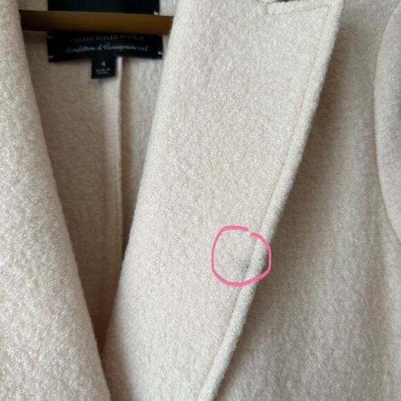 J. CREW Daphne Coat Cream Italian Boiled Wool Double Breasted Peacoat - Picture 5 of 13